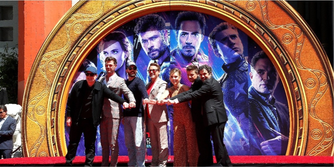 Miembros del elenco de la película de Marvel Studios 'Avengers: Endgame'. Foto: EFE