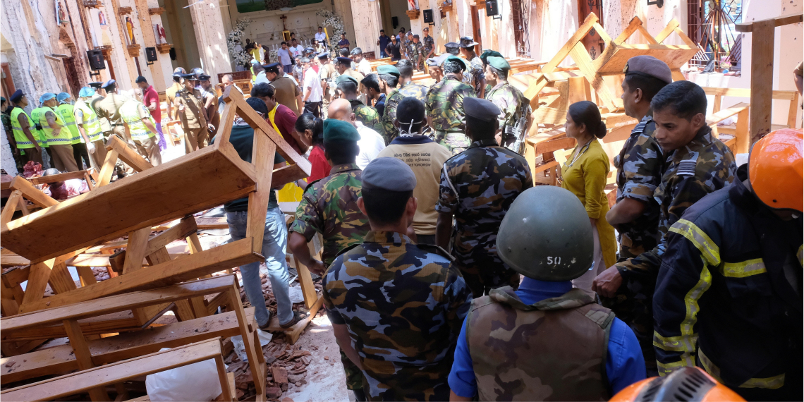 Las autoridades de Sri Lanka redujeron hoy a 253 el número de muertos en la serie de atentados del pasado domingo contra iglesias y hoteles de lujo. Foto: EFE